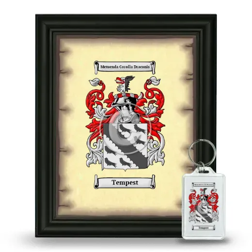 Tempest Framed Coat of Arms and Keychain - Black