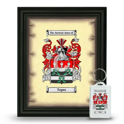 Tepes Framed Coat of Arms and Keychain - Black