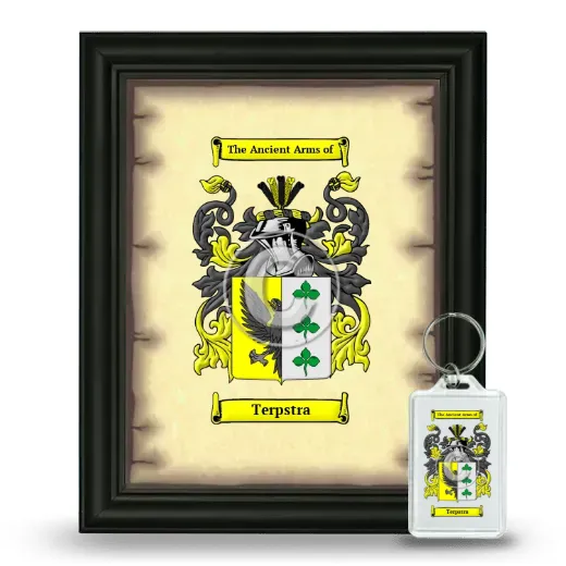 Terpstra Framed Coat of Arms and Keychain - Black