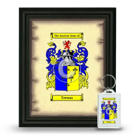 Terwas Framed Coat of Arms and Keychain - Black