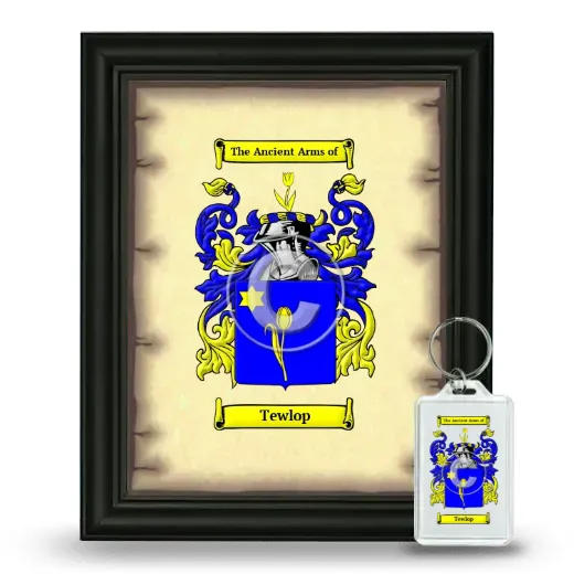 Tewlop Framed Coat of Arms and Keychain - Black