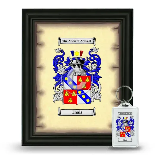 Thals Framed Coat of Arms and Keychain - Black