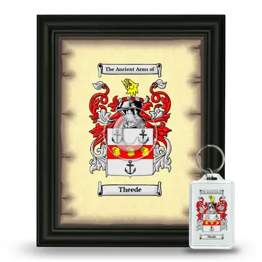 Theede Framed Coat of Arms and Keychain - Black