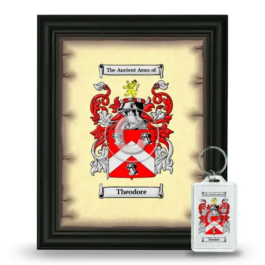 Theodore Framed Coat of Arms and Keychain - Black