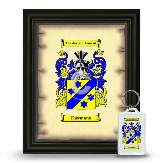 Thermann Framed Coat of Arms and Keychain - Black