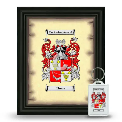 Theus Framed Coat of Arms and Keychain - Black