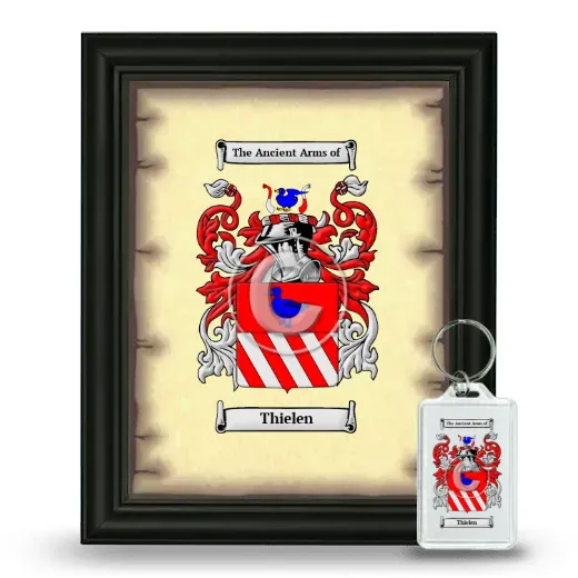 Thielen Framed Coat of Arms and Keychain - Black