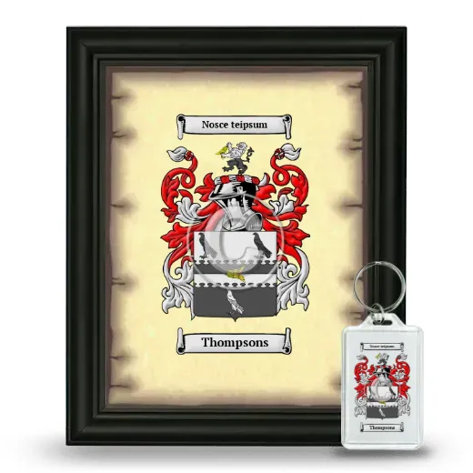 Thompsons Framed Coat of Arms and Keychain - Black
