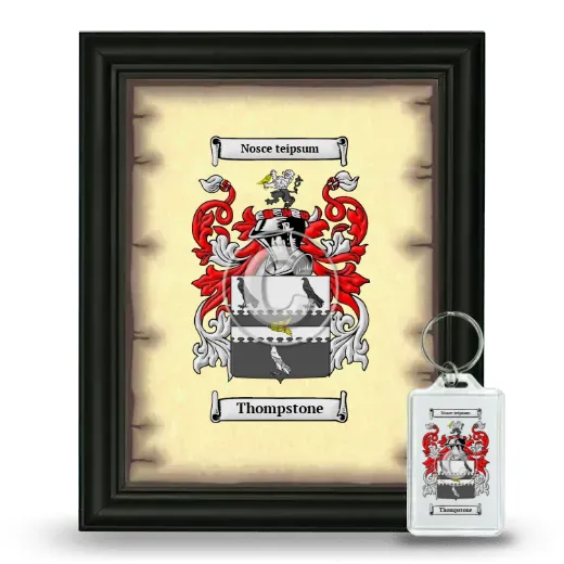 Thompstone Framed Coat of Arms and Keychain - Black