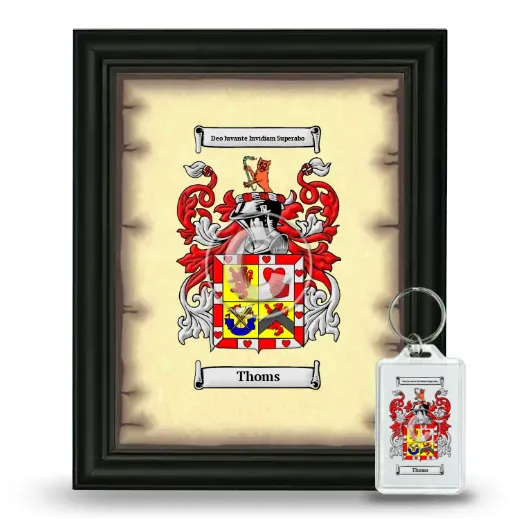 Thoms Framed Coat of Arms and Keychain - Black