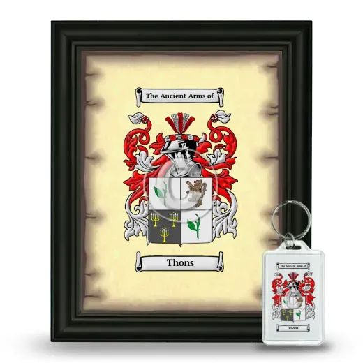 Thons Framed Coat of Arms and Keychain - Black