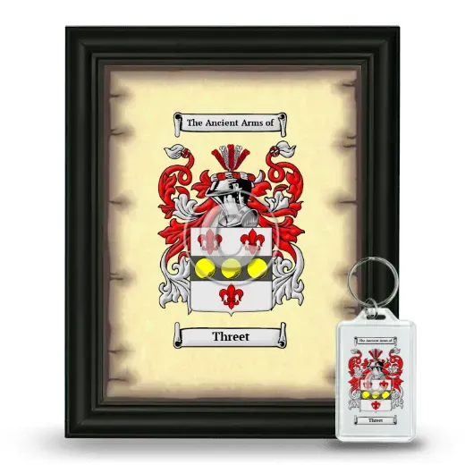 Threet Framed Coat of Arms and Keychain - Black