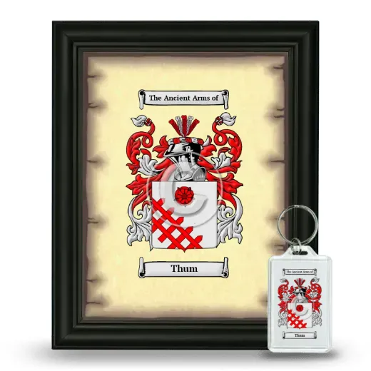 Thum Framed Coat of Arms and Keychain - Black