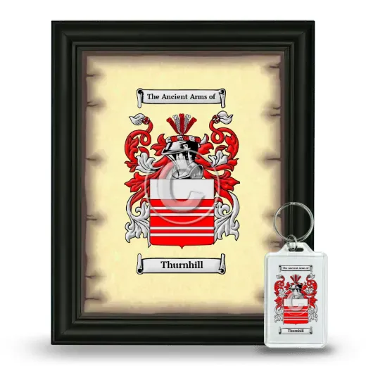 Thurnhill Framed Coat of Arms and Keychain - Black