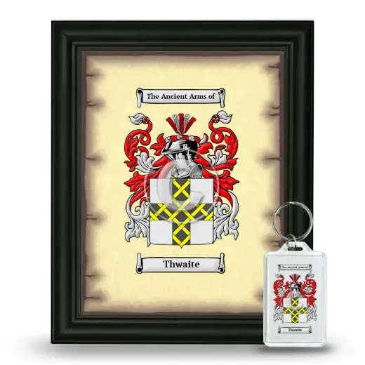 Thwaite Framed Coat of Arms and Keychain - Black