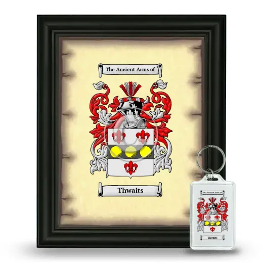 Thwaits Framed Coat of Arms and Keychain - Black