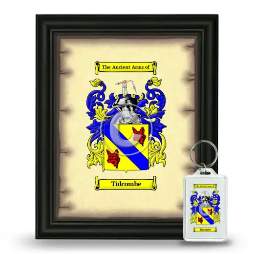 Tidcombe Framed Coat of Arms and Keychain - Black
