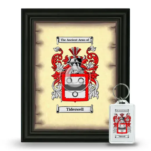 Tideswell Framed Coat of Arms and Keychain - Black
