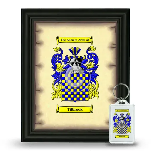 Tilbrook Framed Coat of Arms and Keychain - Black