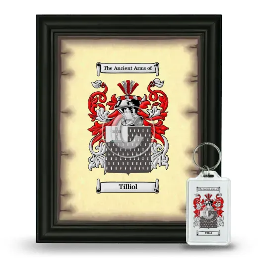 Tilliol Framed Coat of Arms and Keychain - Black