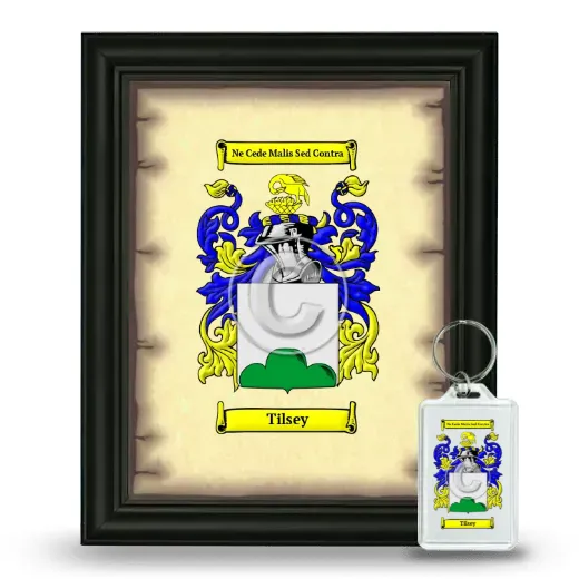Tilsey Framed Coat of Arms and Keychain - Black
