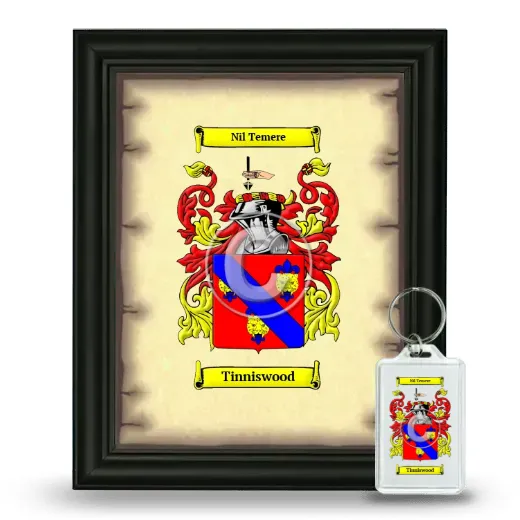 Tinniswood Framed Coat of Arms and Keychain - Black