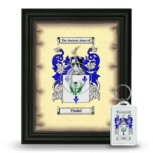 Tisdel Framed Coat of Arms and Keychain - Black