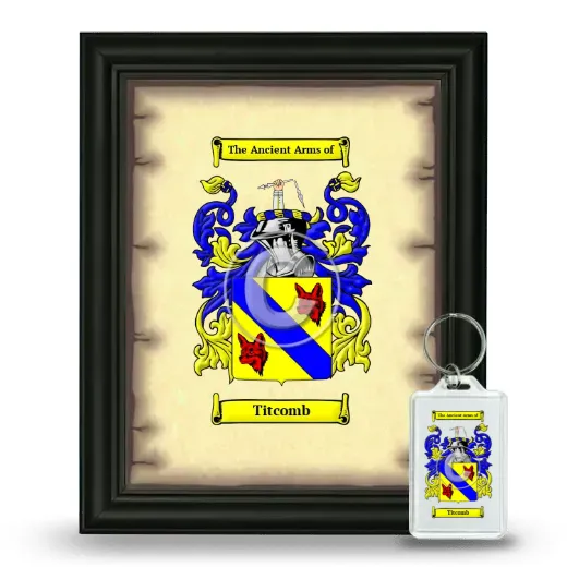 Titcomb Framed Coat of Arms and Keychain - Black