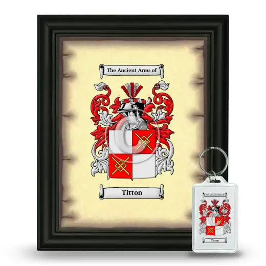Titton Framed Coat of Arms and Keychain - Black