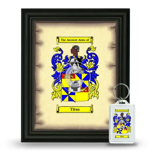 Titus Framed Coat of Arms and Keychain - Black