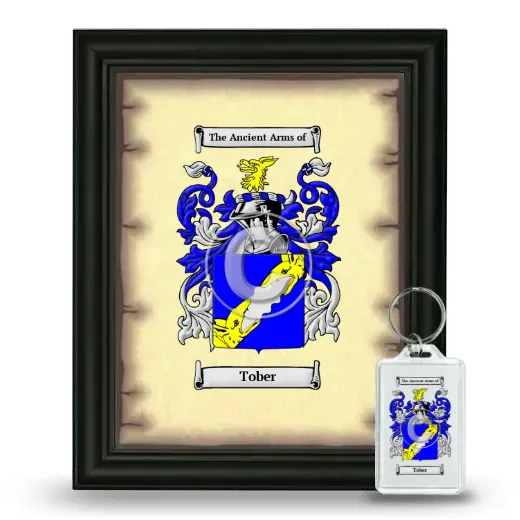 Tober Framed Coat of Arms and Keychain - Black