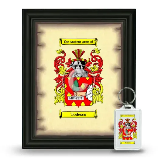 Todesco Framed Coat of Arms and Keychain - Black