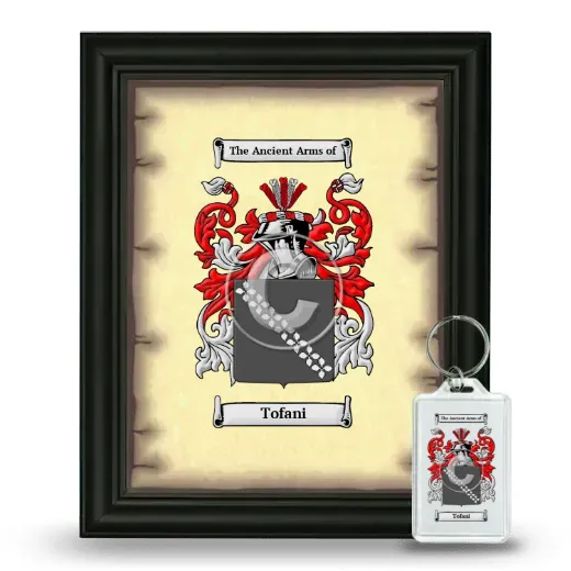 Tofani Framed Coat of Arms and Keychain - Black