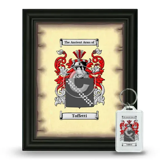 Toffetti Framed Coat of Arms and Keychain - Black