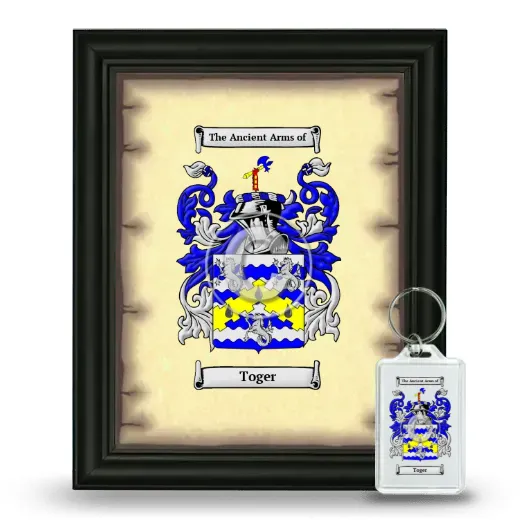 Toger Framed Coat of Arms and Keychain - Black