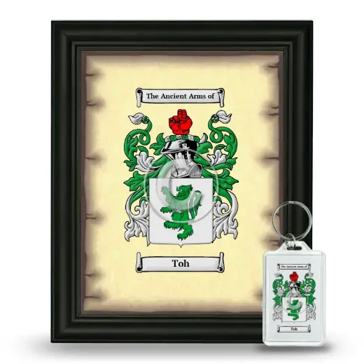 Toh Framed Coat of Arms and Keychain - Black
