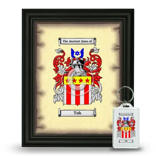 Toh Framed Coat of Arms and Keychain - Black