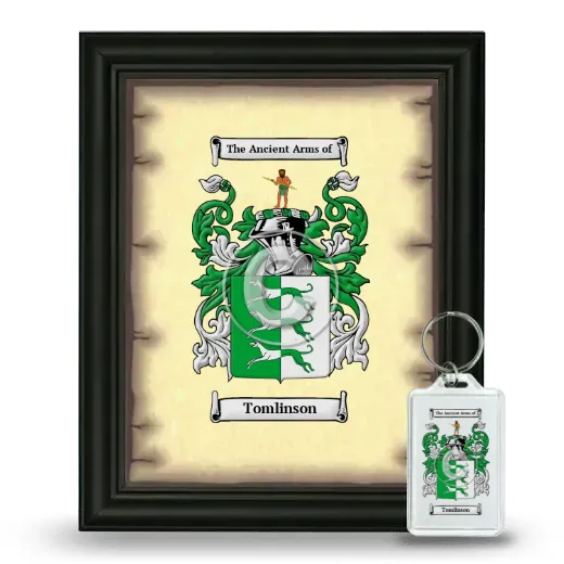 Tomlinson Framed Coat of Arms and Keychain - Black