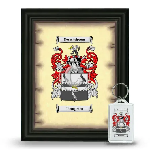 Tompson Framed Coat of Arms and Keychain - Black