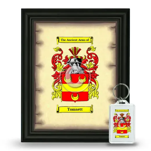 Tomsett Framed Coat of Arms and Keychain - Black