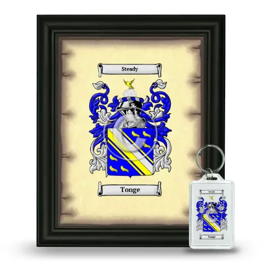 Tonge Framed Coat of Arms and Keychain - Black