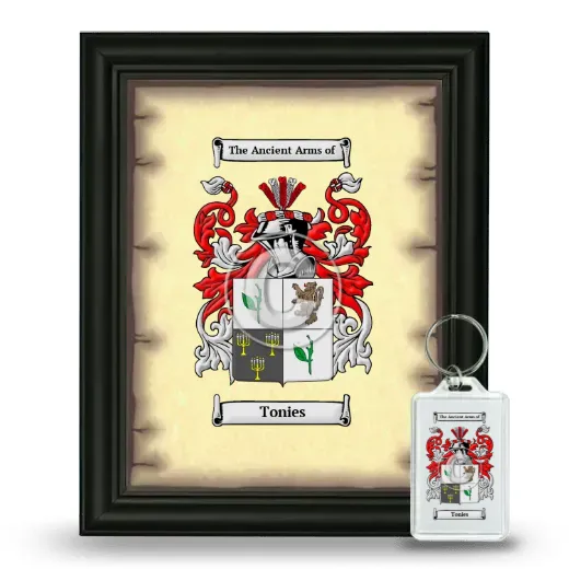 Tonies Framed Coat of Arms and Keychain - Black