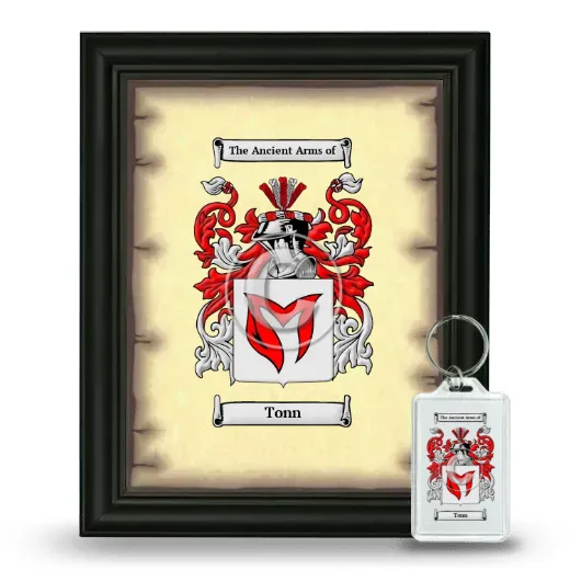 Tonn Framed Coat of Arms and Keychain - Black
