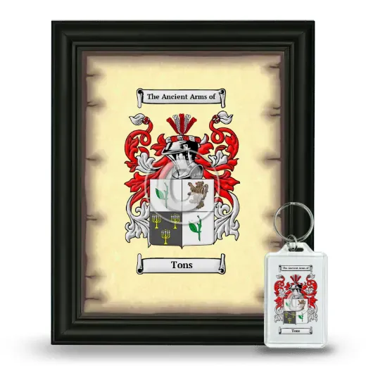 Tons Framed Coat of Arms and Keychain - Black