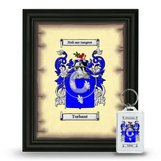 Torbant Framed Coat of Arms and Keychain - Black