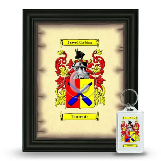 Torrents Framed Coat of Arms and Keychain - Black