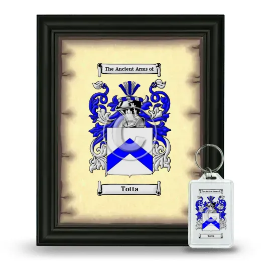 Totta Framed Coat of Arms and Keychain - Black