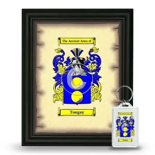 Tougay Framed Coat of Arms and Keychain - Black