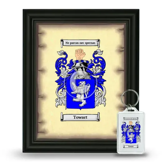 Towart Framed Coat of Arms and Keychain - Black