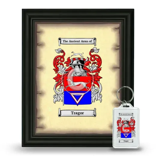 Tragor Framed Coat of Arms and Keychain - Black